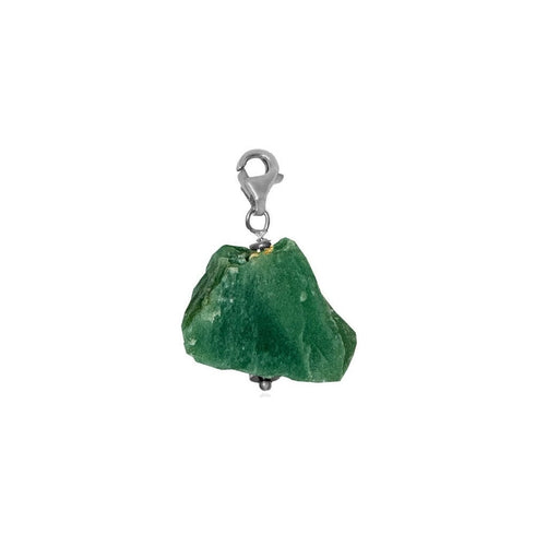 GREEN AVENTURINE CLIP ON SILVER